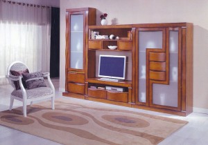 Mueble salón castaño